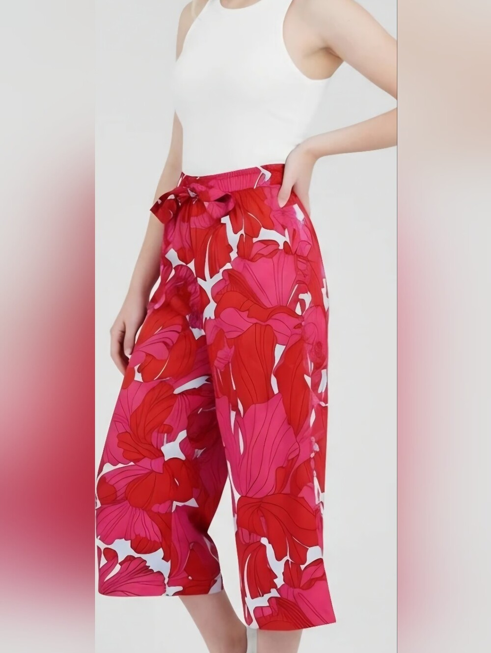 JOIE Womens Floral Satin Wide-Leg Pants Size S/P